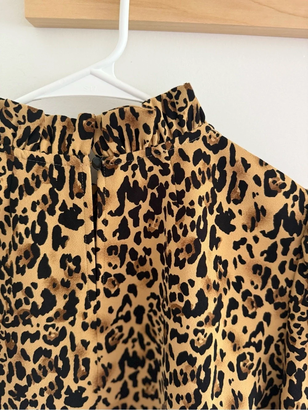 J.Crew Leopard Print Turtleneck Smocked Size Small